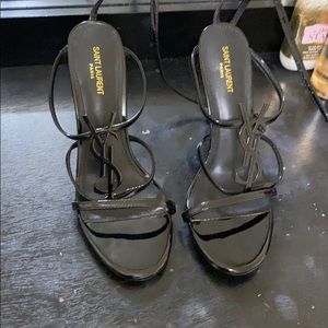 Black ysl heels